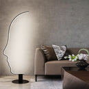 Торшер чорний у вигляді обличчя H-177 cm W-55 cm Led 25W 4000K Black Face 250940-100002064