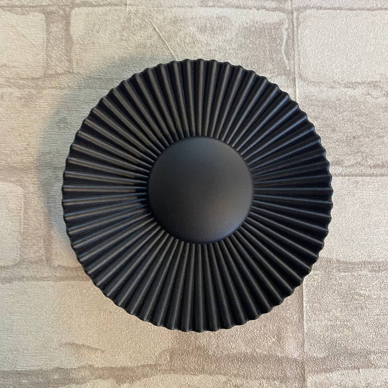 Настінний світильник чорний D-16 cm Led 12W 3400K Black Sunrise Gofre 251053-100006353
