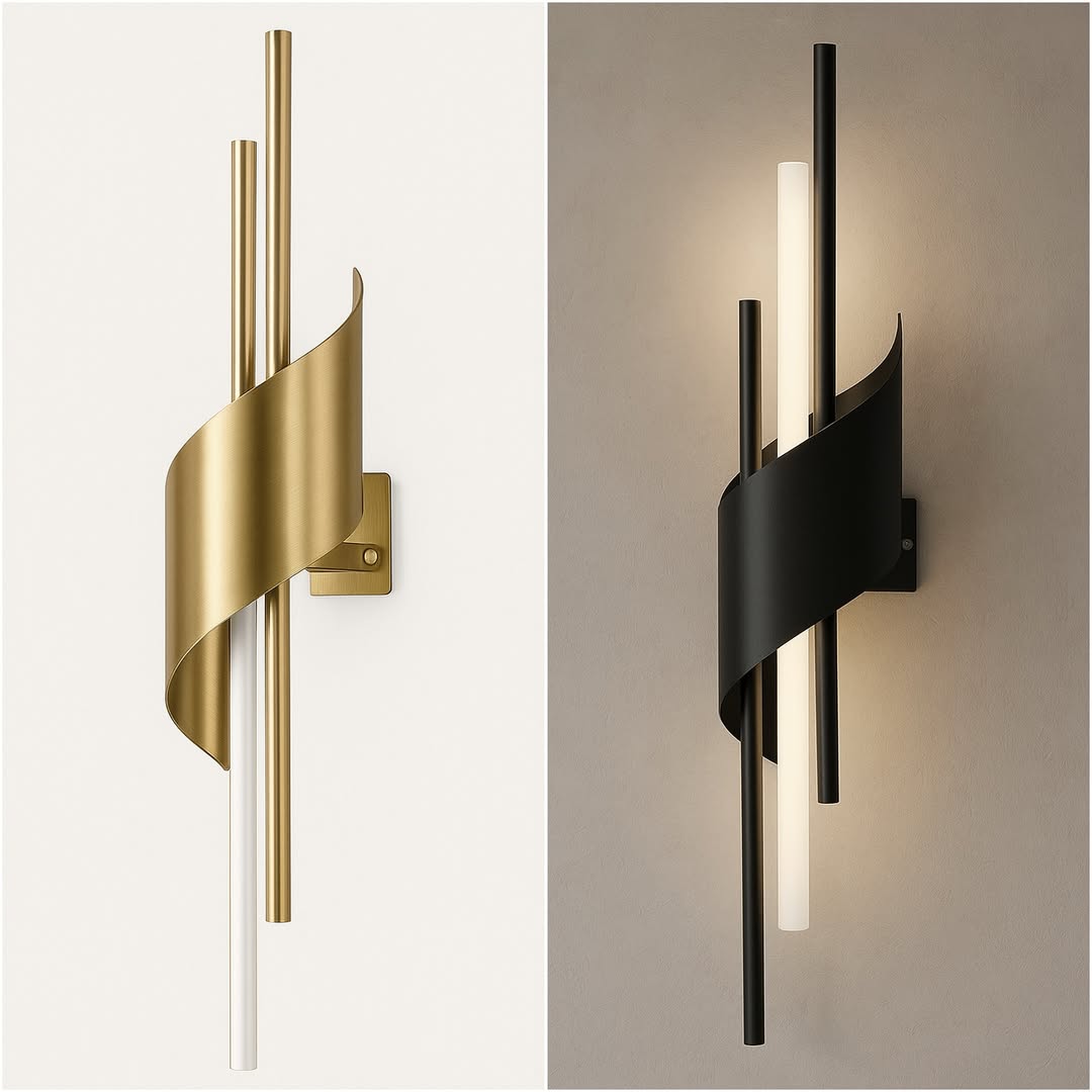 Настінний світильник золотий L-60 cm Led 5W Gold Spiral 251131-100006573