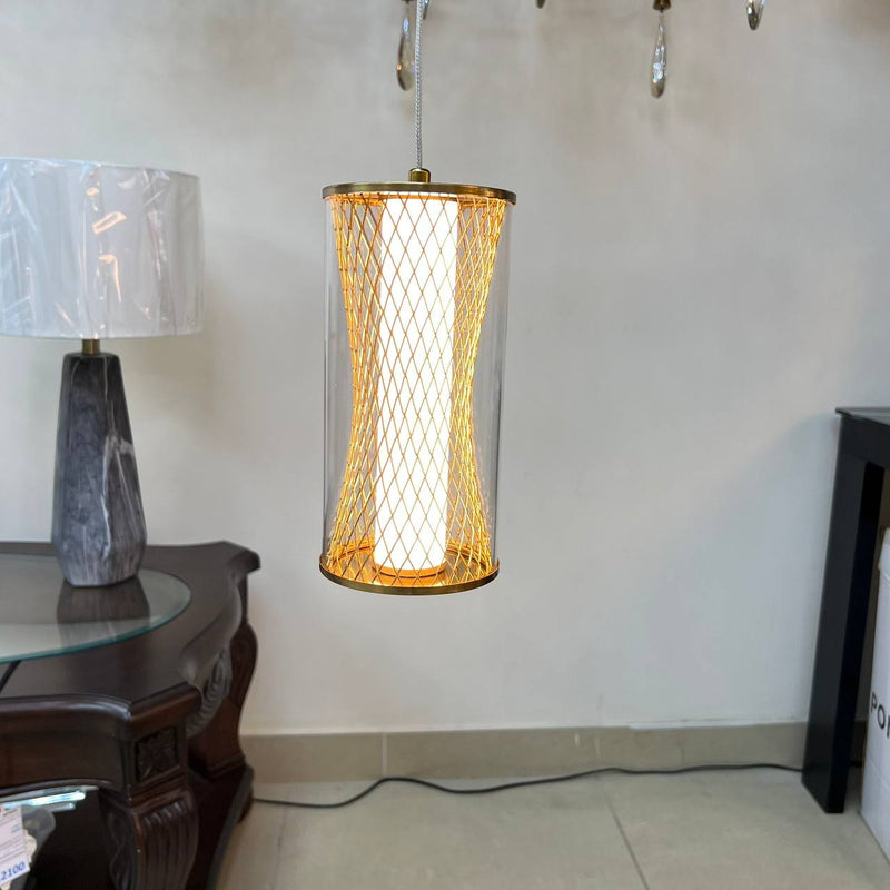 Підвісний світильник золотий H-21 cm D-10 cm Led Gold Lattice 251122-100006621