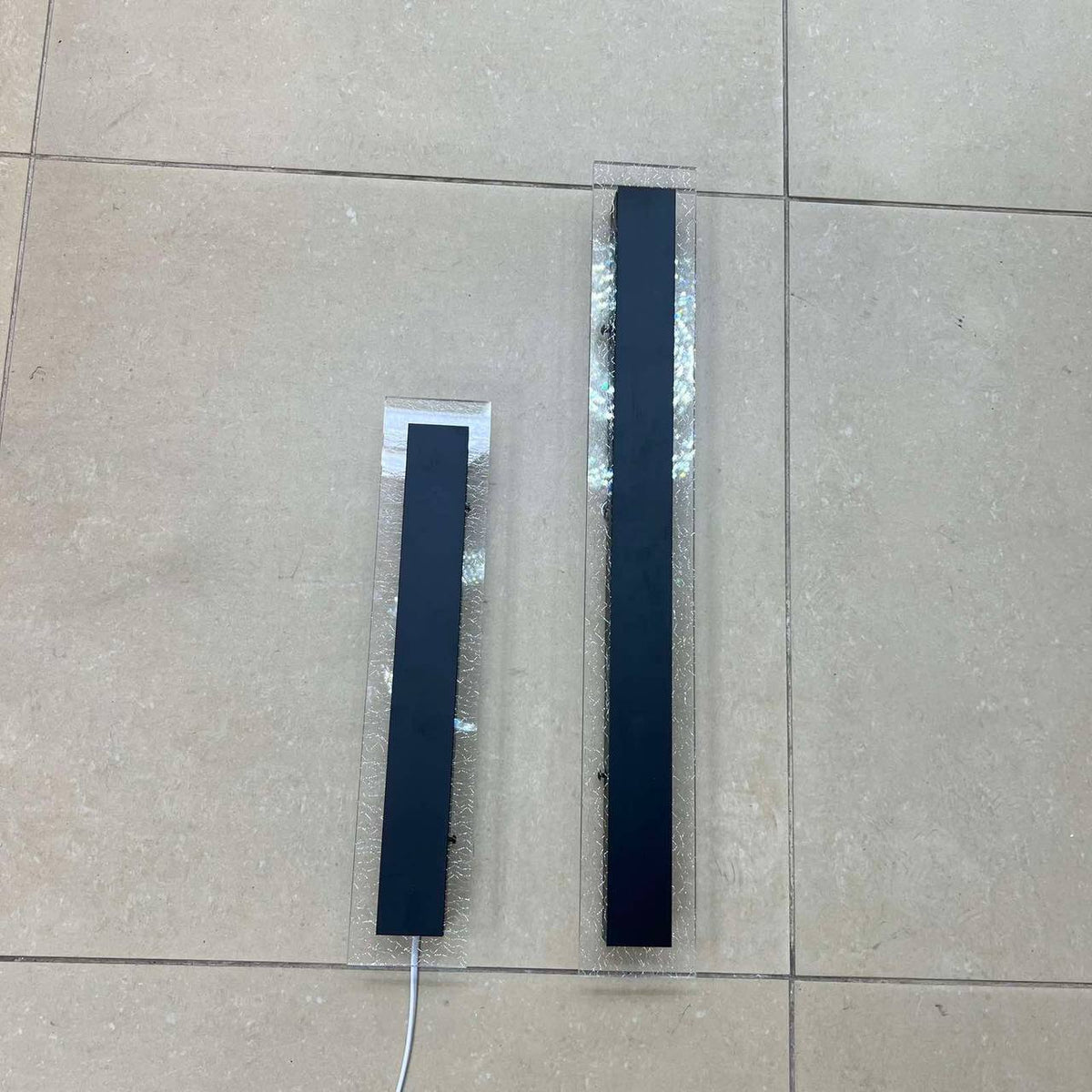 Настінні світильники чорні L-40 cm / L-60 cm Led 3000K-6000K Black Longi flat 251122-100006614