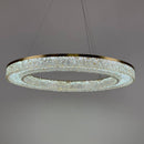 Підвісні світильники H-50 cm D-50 cm Led 72W / D-60 Led 96 / D-80 Led 120W 3000K 4000K 6000K Gold Crystals circle 250219-100004150