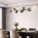 Люстра видовжена L-115 cm Е27*6 Black+Gold Bubbles 260131-100007115