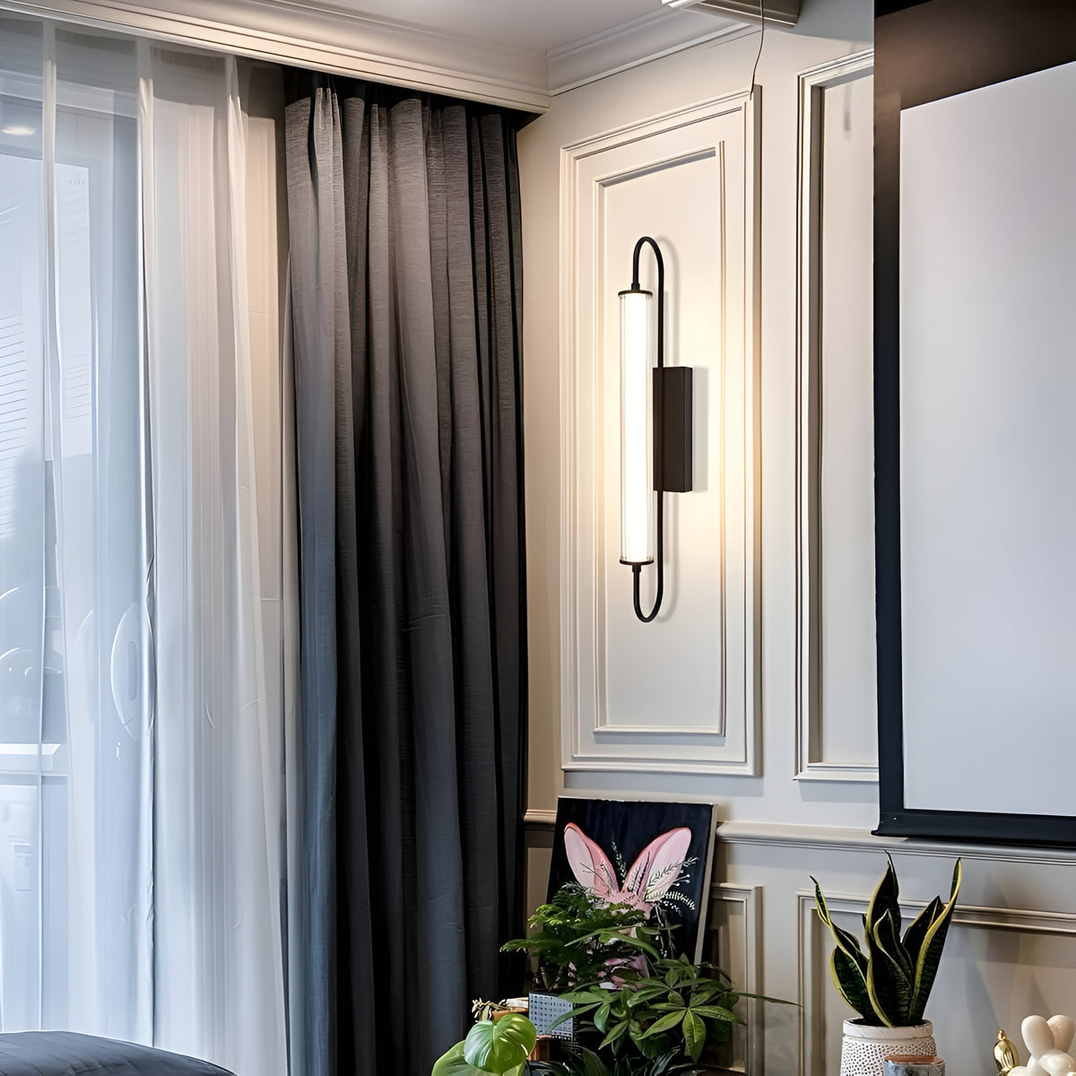 Настінний світильник чорний H-50 cm Led 15W 3000K-5000K Black Relief 260122-100007260