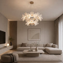 Підвісна люстра золота D-80+50 cm Led 3000K-6000K Gold Flowers 260419-100007757