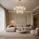 Підвісна люстра золота D-80+50 cm Led 3000K-6000K Gold Flowers 260419-100007757