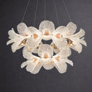 Підвісна люстра золота D-80+50 cm Led 3000K-6000K Gold Flowers 260419-100007757