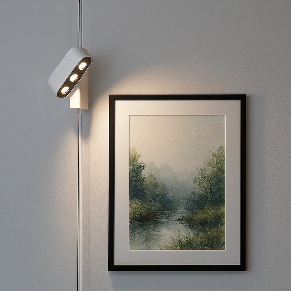 Торшер на розтяжці H-400 cm 3000K/4000K Black+White Linear 250725-100005512
