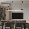 Люстра чорна / золота підвісна сучасна L-120 cm H-150 cm Led 20W Black / Gold Halves 230858-100002439