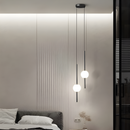 Підвіси подвійні чорні / золоті з кулею D-12 cm 20W Led 4000K Black/Gold Vertical tubes 2 231158-100002757