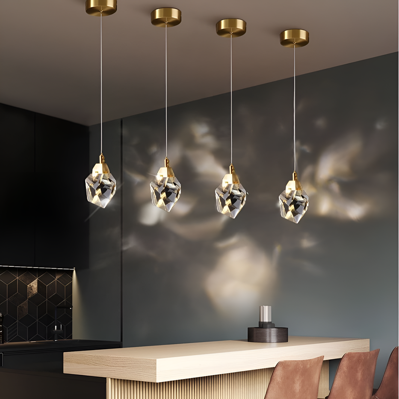 Підвісний світильник золотий / срібний 4000К LED Gold / Silver 5w Crystal shine 210722-100000174