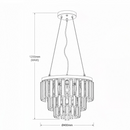 Підвісні люстри срібні D-40 cm / D-60 cm E14 Chrome Crystal 260748-100008494