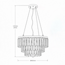Підвісні люстри срібні D-40 cm / D-60 cm E14 Chrome Crystal 260748-100008494