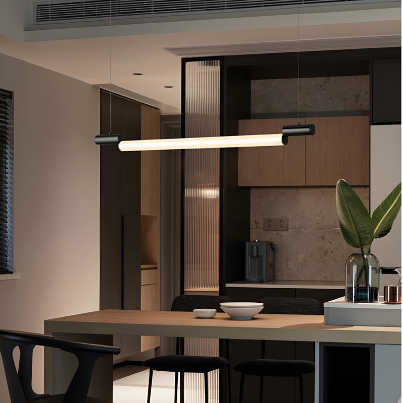 Люстра чорна / золота підвісна сучасна L-120 cm H-150 cm Led 20W Black / Gold Halves 230858-100002439