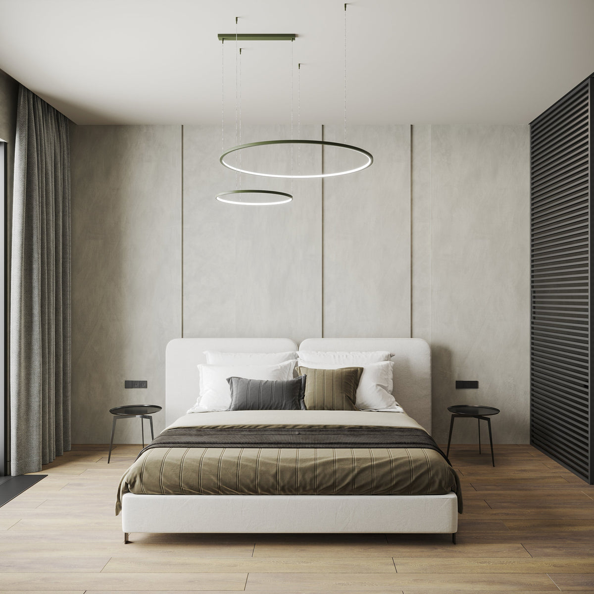 Підвісний стельовий світильник D-55+90 cm Led 60W 3100/4100K Ring Mix 250672-100005343