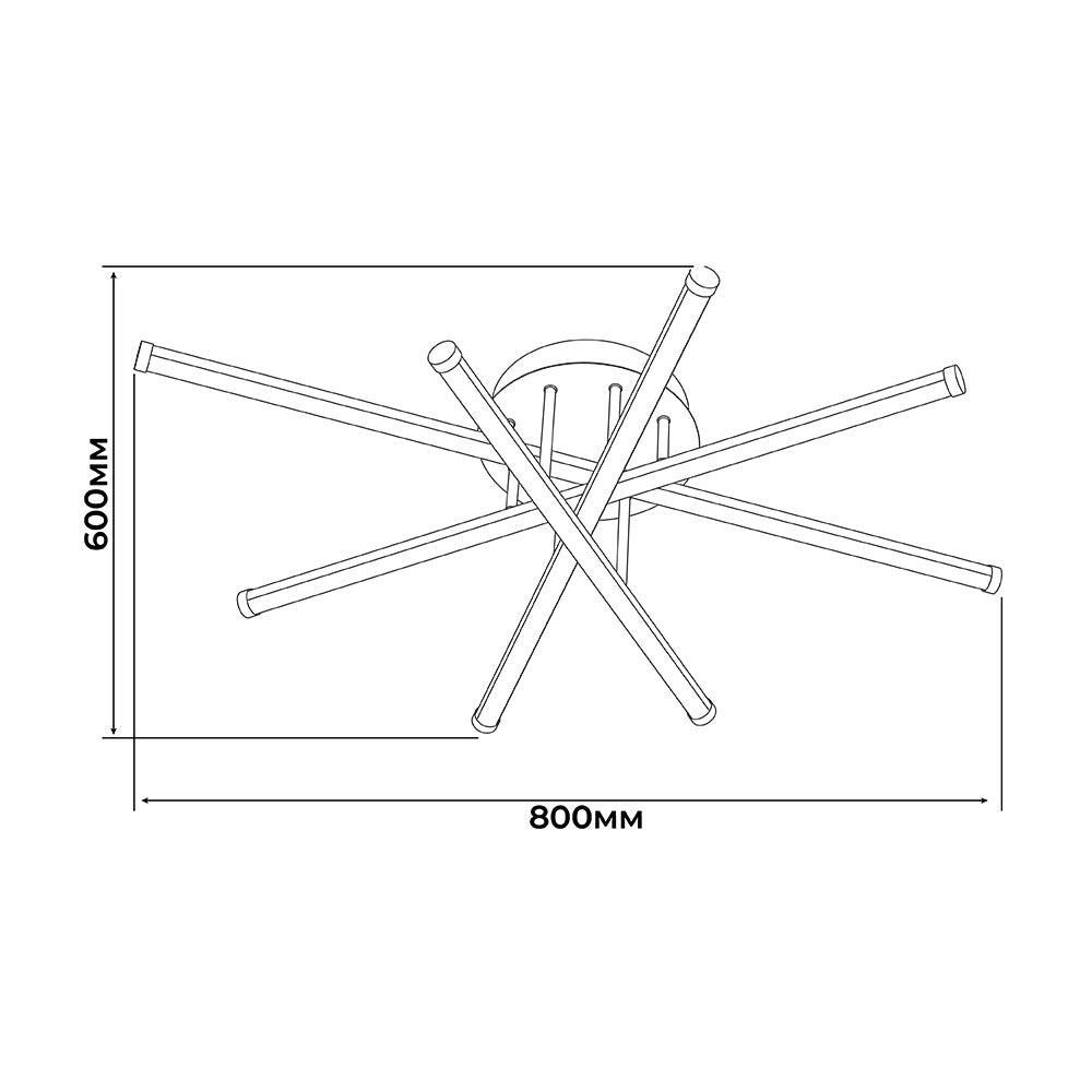 Стельова люстра біла L-80 cm Led 80W 3000K-5000K White Star 260260-100007382