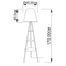 Торшер тринога чорний з трьома полицями Кут H-170 cm E27 Black+White Angle 250744-100005491