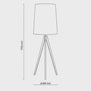Торшер тринога дерев'яний з бежевим абажуром Сканді H-175 cm E27 Wood+Beige Scandi 250740-100005495