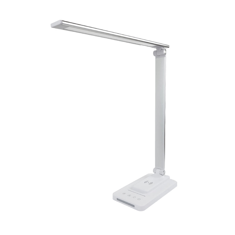 Настільна лампа біла зі сріблом світлодіодна Led 8W White+Chrome Slim 250960-100005902