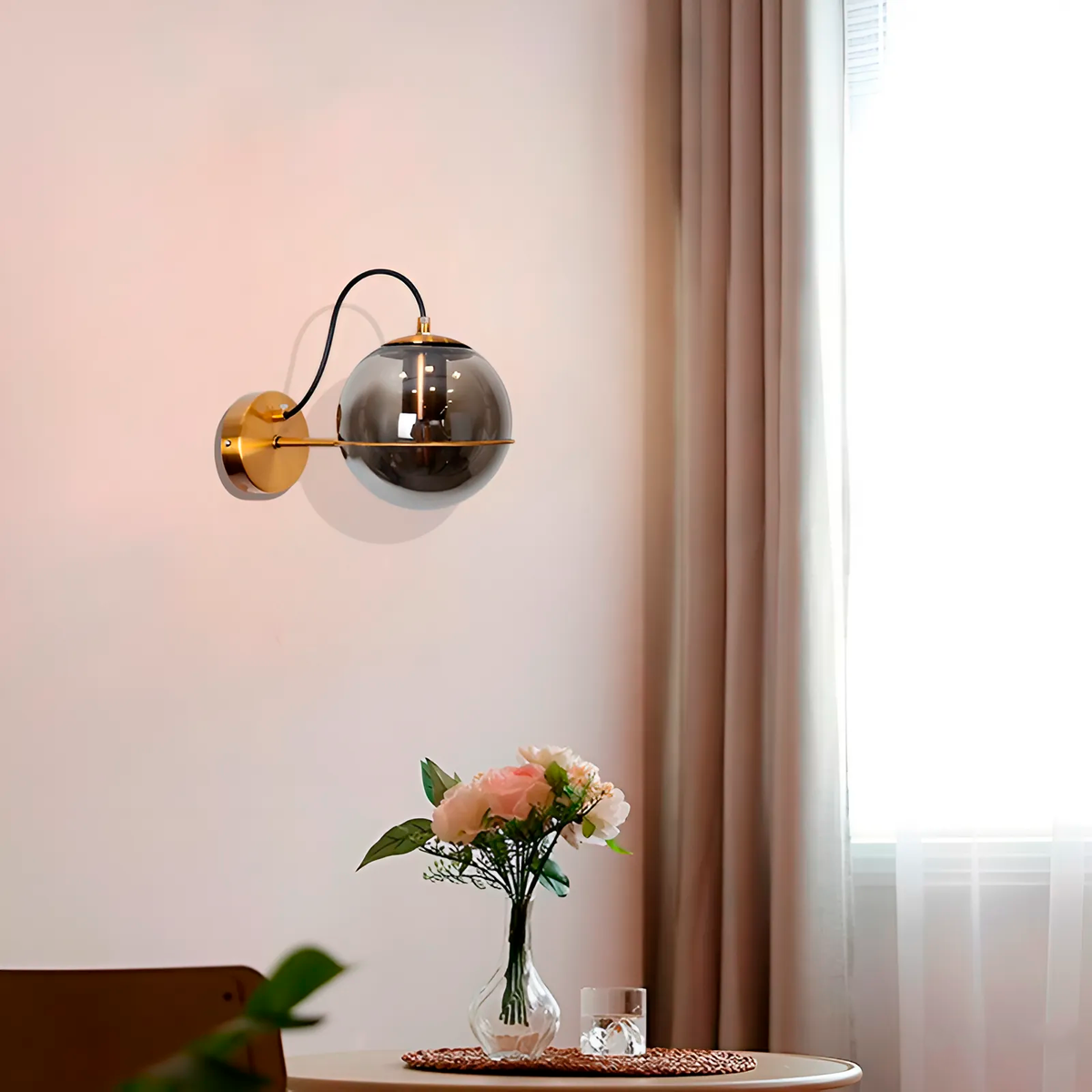 Настінний світильник Bollo D-15 см E27 Gold + Grey 250431-100004298