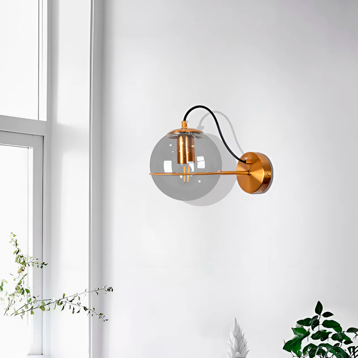 Настінний світильник Bollo D-15 см E27 Gold + Clear 250431-100004299
