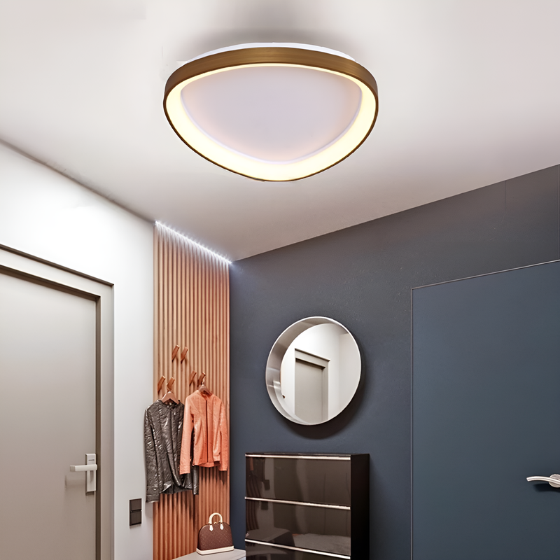 Люстра стельова золота з білим D-65 cm / D-85 cm LED 48W / 96W Ceiling Bronze UFO Single 210720-100000124