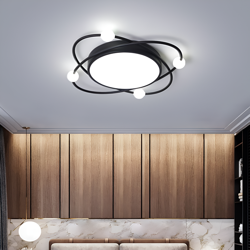 Стельова люстра світильник золота / чорна кругла D-40/D-50 cm Black/Gold Ceiling Orbital 230858-100002434