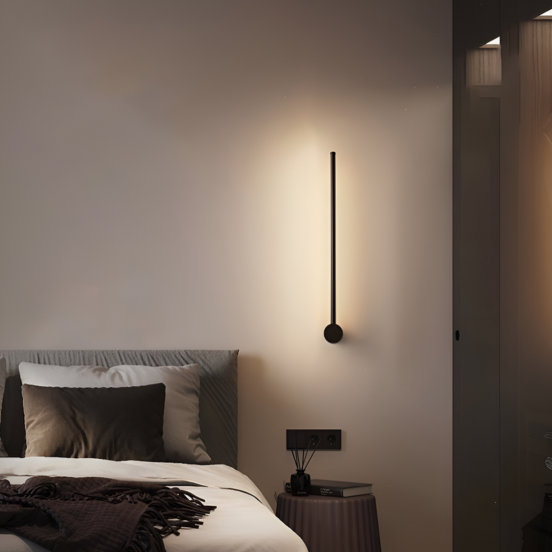 Бра лінійні чорний без хвостика H-60 cm Led 3500K Pipe Pin Black Matt 230220-100001395