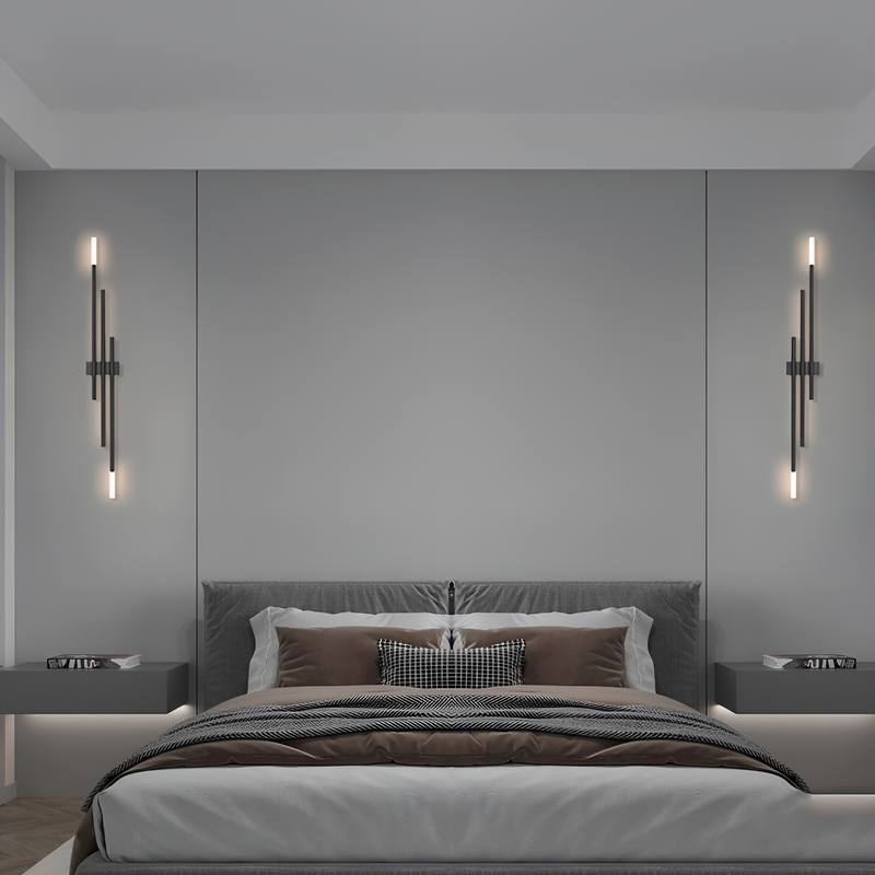 Бра настінний чорний лінійний світильник L-90 cm / L-120 cm LED 3500К 18W Trinity 230120-100001338