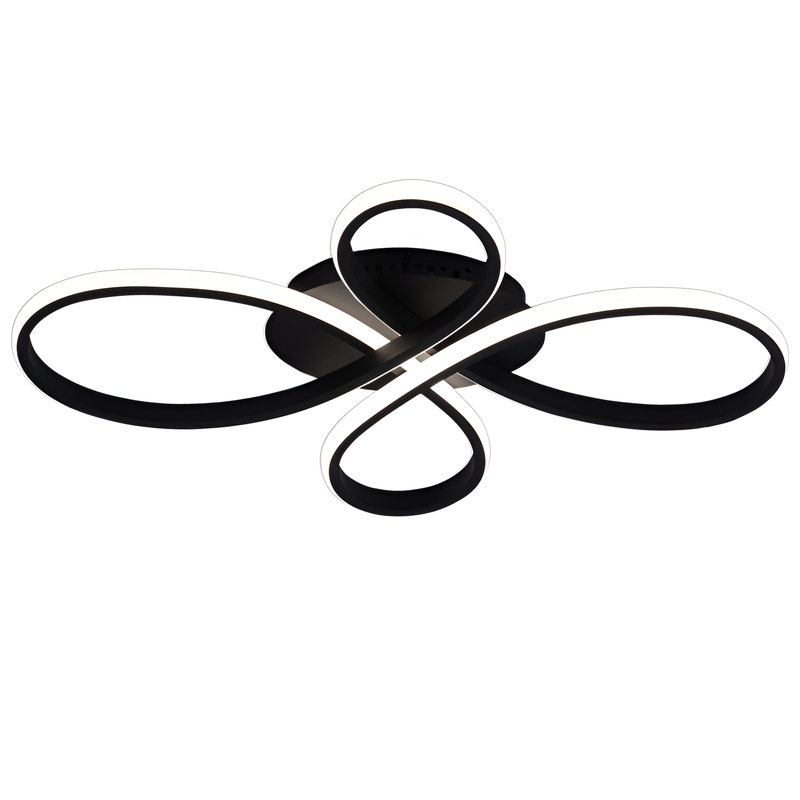 Люстра стельова чорна квітка L-60 cm Led 50W Black Flower 250752-100005689