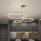 Люстра підвісна золоті кільця L-142 cm Led D-40+60+80 cm 112W 3500К Total Rings Gold Matte 210720-100000146