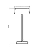 Акумуляторна лампа чорна H-37 cm Led 3.4W 2700K Black Lamp 251240-100006828