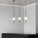 Підвісний світильник золотий / чорний одинарний з кулею D-12 cm 4000K 10W Led Vertical tubes Gold/Black 231158-100002741