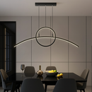 Люстра видовжена чорна світлодіодна геометрична Дуга L-105 cm/L-120 cm Led Black Arch 250718-100005684