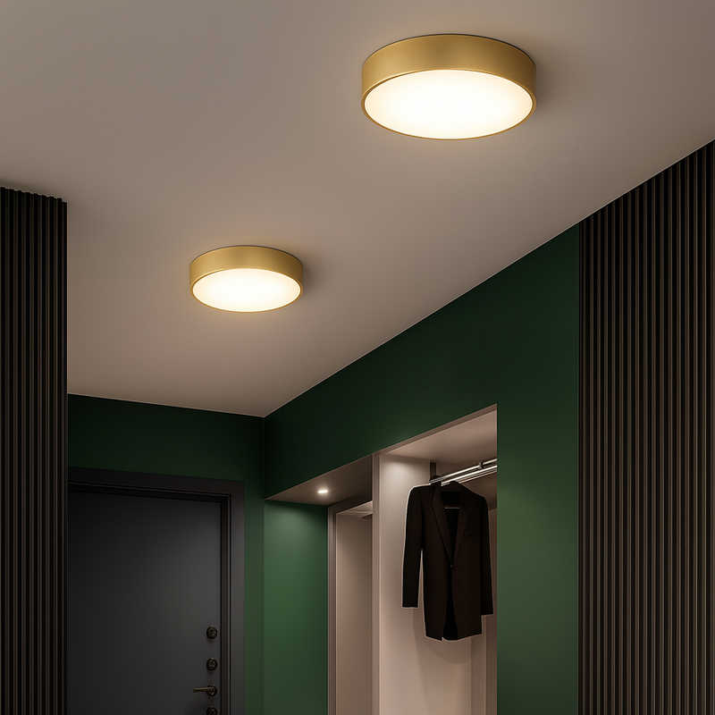 Стельовий світильник золотий світлодіодний Коло D-25 cm/ D-30 cm/ D-40 cm/ D-50 cm Led Goldi ceiling 240776-100003471