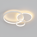 Люстра біла стельова світлодіодна Потрійне коло з пультом L-58 cm H-7 cm Led White Trio Rings 250731-100005460