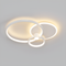 Люстра біла стельова світлодіодна Потрійне коло з пультом L-58 cm H-7 cm Led White Trio Rings 250731-100005460