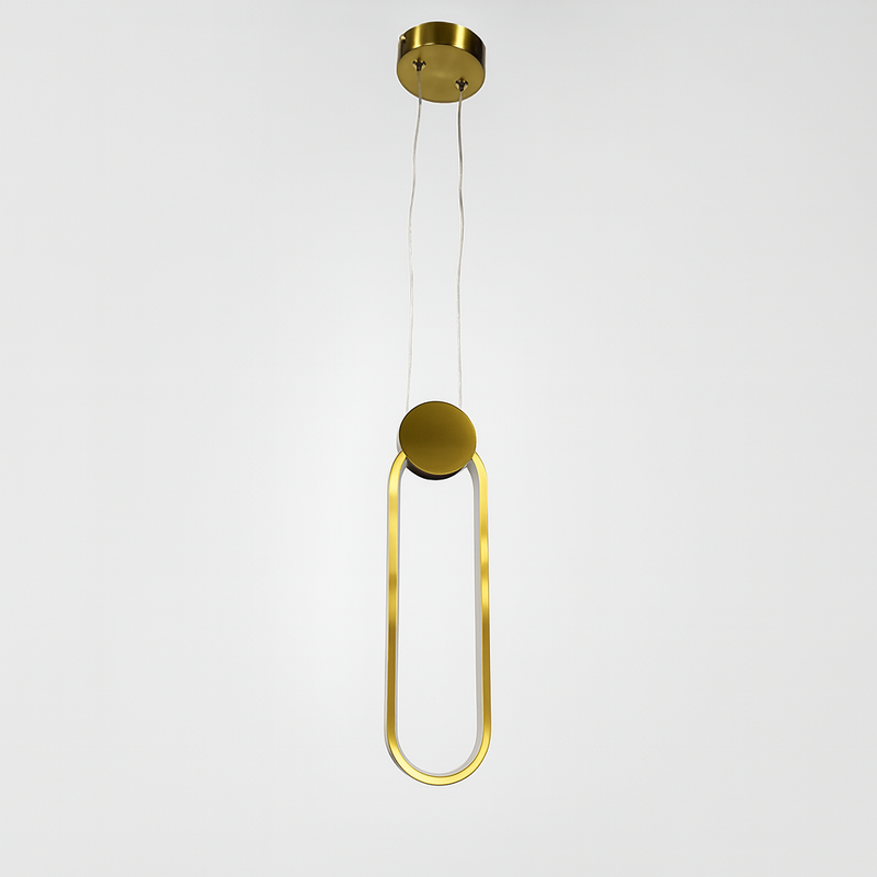 Підвісний золотий світлодіодний світильник H-38 cm Led 12W Gold Clip 250818-100005719