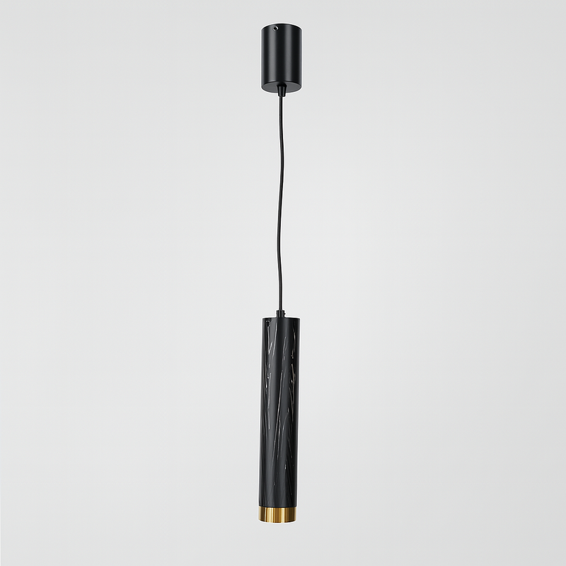 Підвісний світильник з корпусом в чорному мармурі H-32 cm Led 5W Gold+Black Superloop 250818-100005718