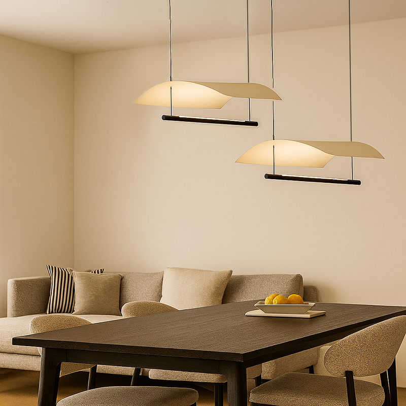 Світильник підвісний з одинарним корпусом Парус L-50 cm Led Black+White Canvas 250718-100005502