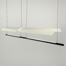 Світильник підвісний з подвійним корпусом Парус L-118 cm Led Black+White Canvas 250718-100005501