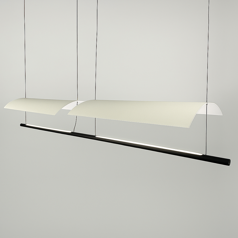 Світильник підвісний з подвійним корпусом Парус L-118 cm Led Black+White Canvas 250718-100005501