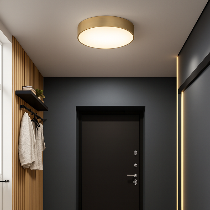 Стельовий світильник золотий світлодіодний Коло D-25 cm/ D-30 cm/ D-40 cm/ D-50 cm Led Goldi ceiling 240776-100003471