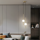 Підвіси подвійні чорні / золоті з кулею D-12 cm 20W Led 4000K Black/Gold Vertical tubes 2 231158-100002757