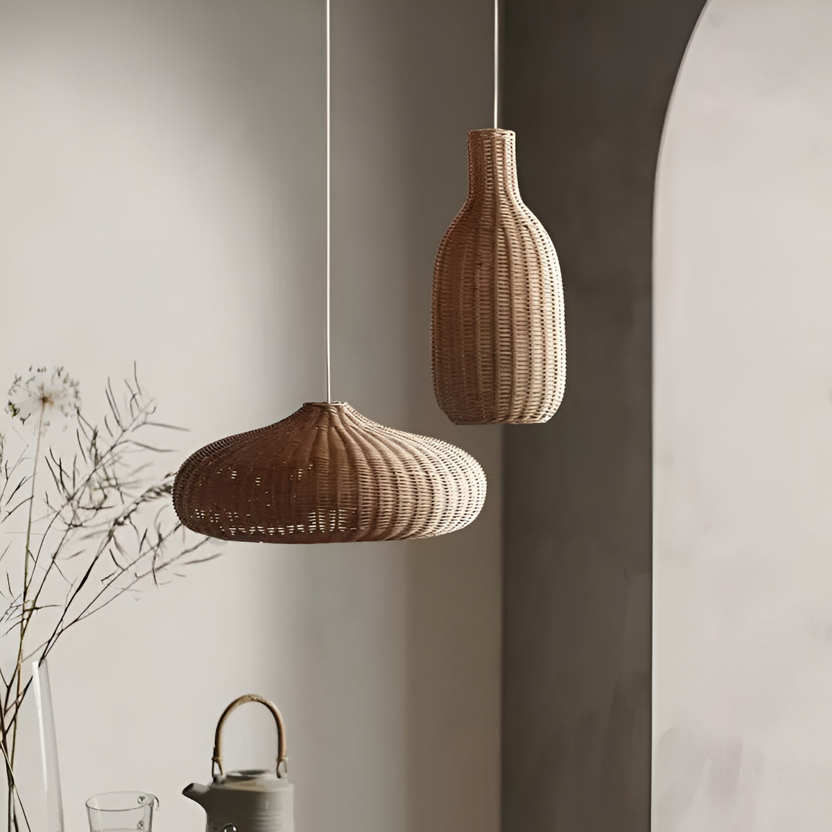 Підвісний світильник H-20 cm W-50 cm E27 Wood Wabi Sabi Boho 260258-100007570