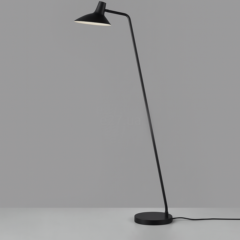 Торшер чорний з похилою стійкою Діагональ H-143 cm E14 Black Diagonal 25079-100005489