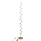 Торшер з білої акрилової сіткі з золотом H-152 cm Led 21W 4000K White+Gold Silk 250731-100005448