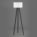 Торшер тринога чорний з білим абажуром Дуо H-136,5 cm E27 Black+White Duo 250740-100005493