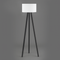 Торшер тринога чорний з білим абажуром Дуо H-136,5 cm E27 Black+White Duo 250740-100005493