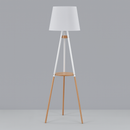 Торшер тринога дерев'яний з полицею Сканді H-148 cm E27 White Scandi Wood 250740-100005490